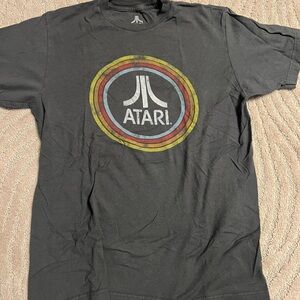 Men's Black Graphic T-Shirt Atari